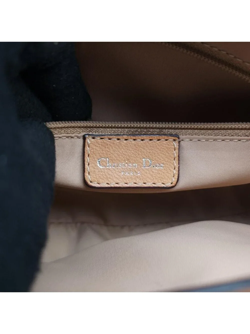 Dior Street Chic Camel Canvas Leather LO Handbag